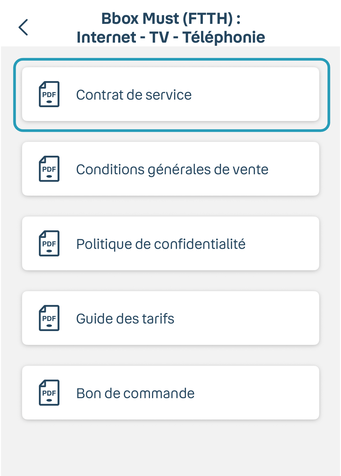 Retrouver contrat de service - Assistance Bouygues Telecom