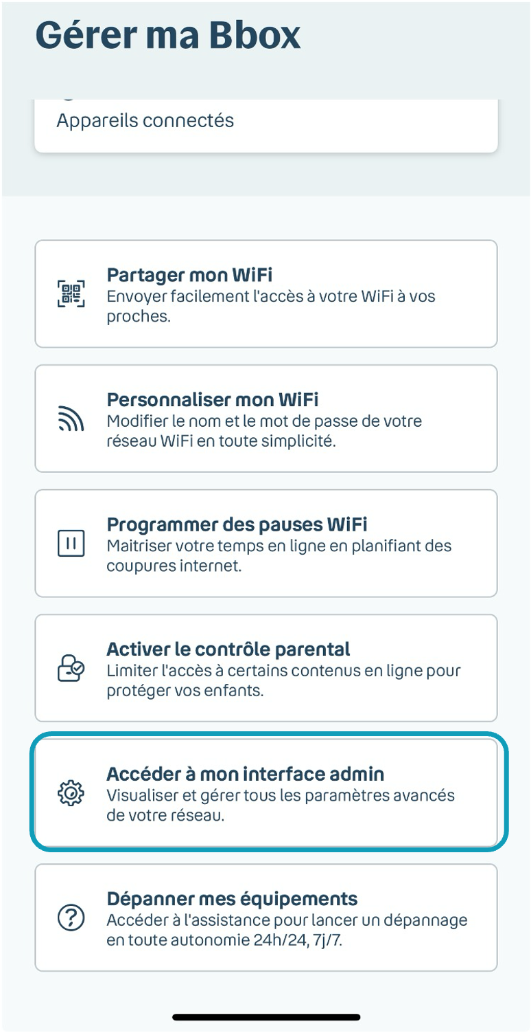 Accès et connexion à l'interface d'administration Bbox - Assistance ...